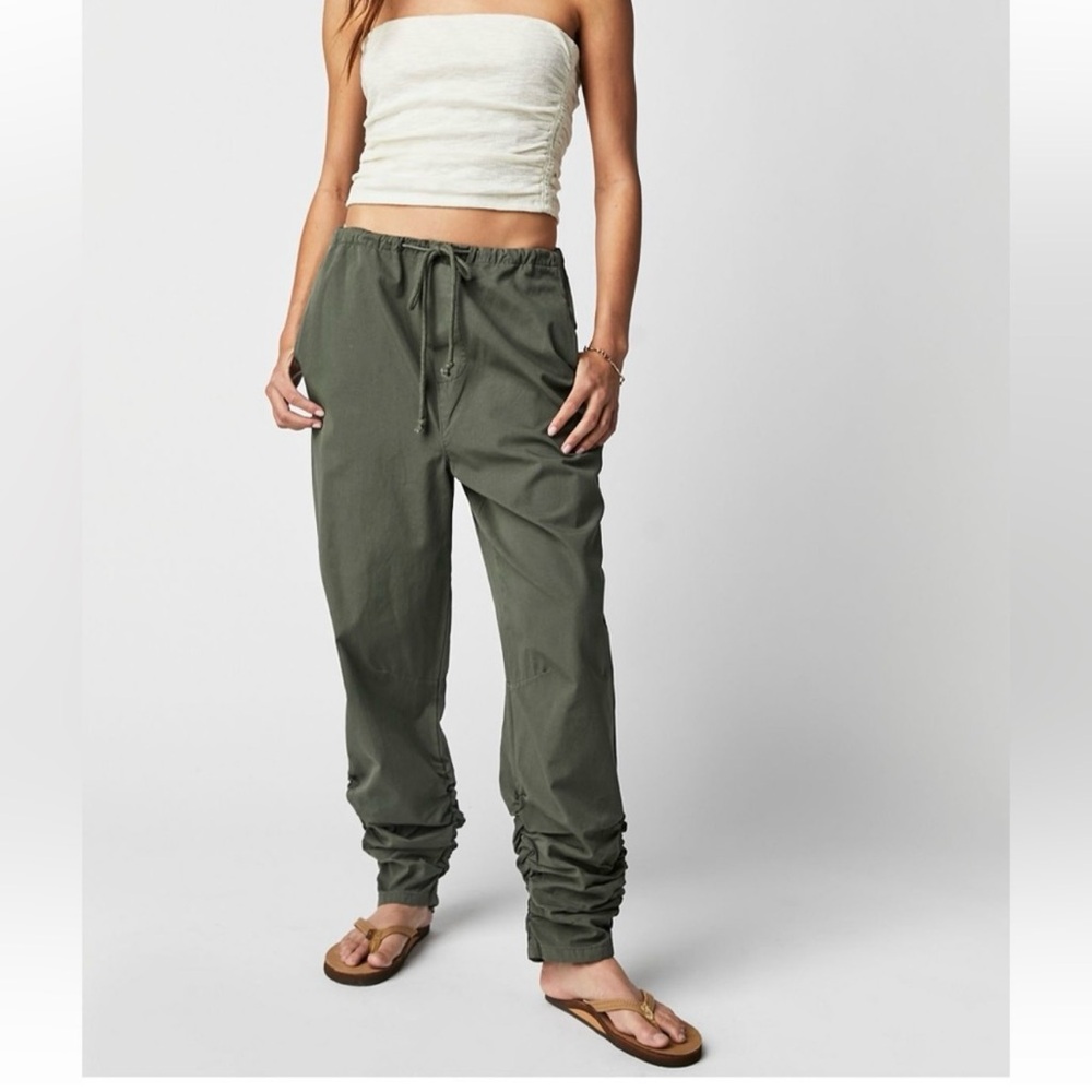 Free People Olive Green Women's Drawstring Pants